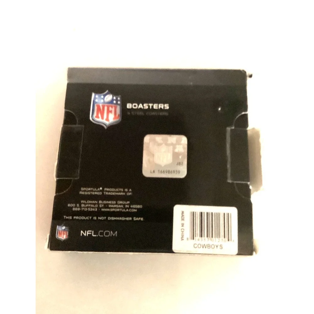 Dallas Cowboys Stainless Steel Coasters - Set of 4 NFL -Open Box